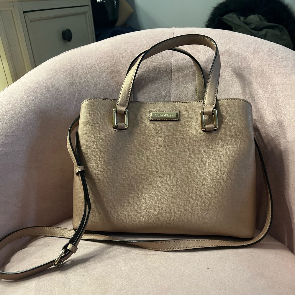 Calvin Klein Rose Gold Cross Body Bag
